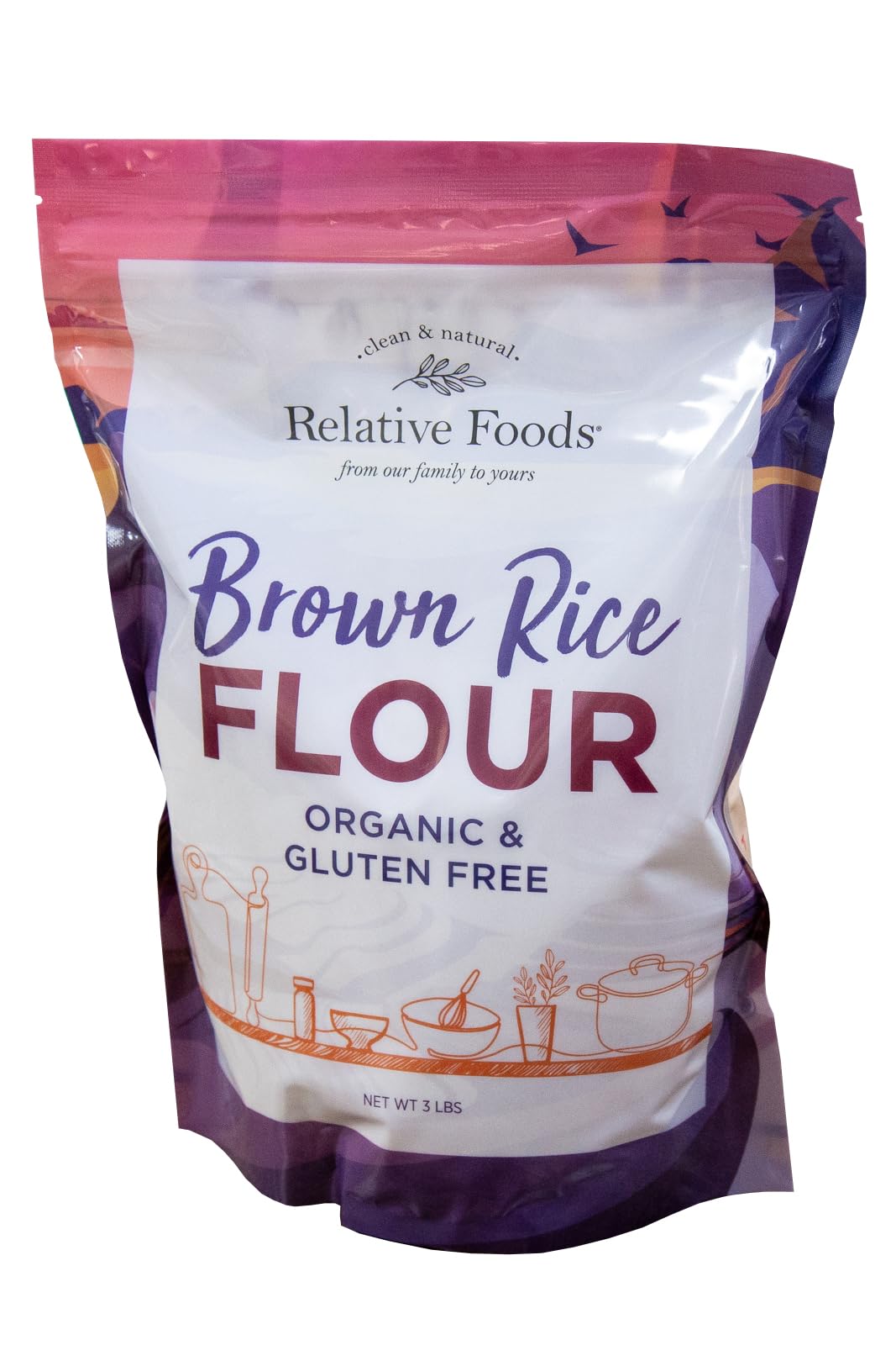 Organic Brown Rice Flour - Brown Rice Flour for Baking, Pancakes, Thickening Sauce & More - Nutrient-Rich Gluten Free - Easy to 