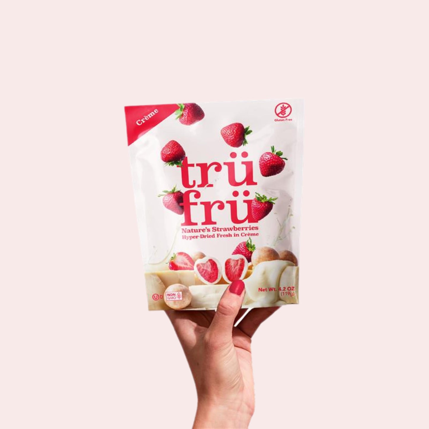 Tru Fru Hyper-Dried Strawberries & Creme, Kosher, Gluten Free & Non-Gmo, 4.2 Ounce (Pack Of 6)