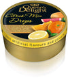 Queens Delight Natural Ingredients and Real Fruit Juice Hard Candy Citrus Mix Drops Tin, 5.3 Ounces (150g) - 10 Tins