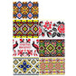BestPysanky Ukrainian Easter Egg Decorating Wraps, 7 Folk Embroidery Designs, Heat Shrink Sleeves, Black, Model ZGR-22, Plastic