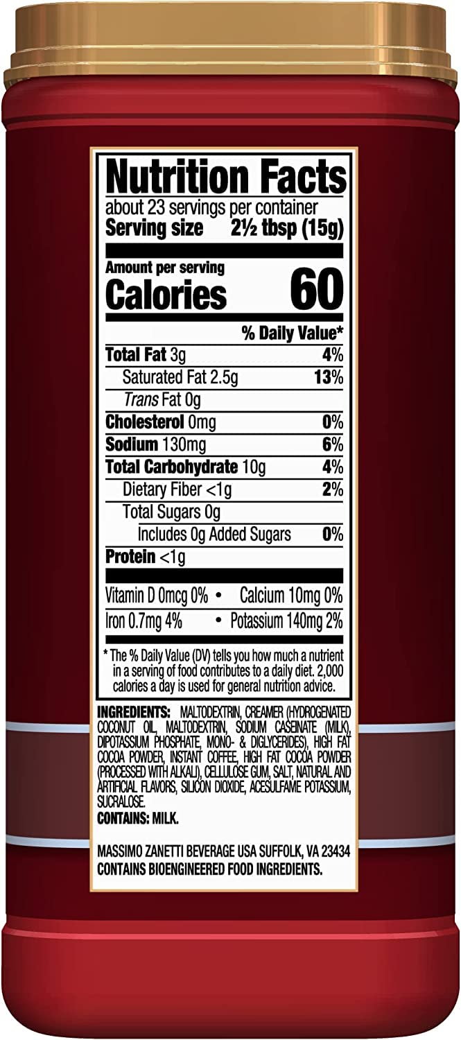 Hills Bros. Instant Sugar-Free Double Mocha Cappuccino Mix - Easy To Use, Enjoy Coffeehouse Flavor From Home - Frothy, Decadent