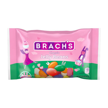 BrachCandy Classic Jelly Beans Assorted Flavors 14.5 oz Approx 140 Pieces Variety Pack with Delicious Fruity Flavors Traditional