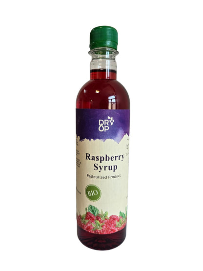 DROP Pure Organic Rasberry Flavor Bio Syrup-16.9oz (500ml), Natural 30% Concentrate Fruit Syrups,Great For Cocktails,Bevarages,C