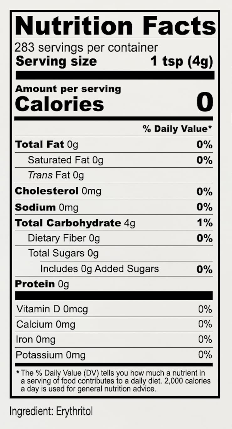 Anthonys Erythritol Granules Sweetener, Non-GMO, Keto & Paleo Friendly, 40 Ounce