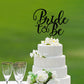 sodasos Glitter Bride to Be Cake Topper - Black, 7x8 inches, Paper, Model HP-606-1223, Ideal for Bridal Shower, Bachelorette Decorations