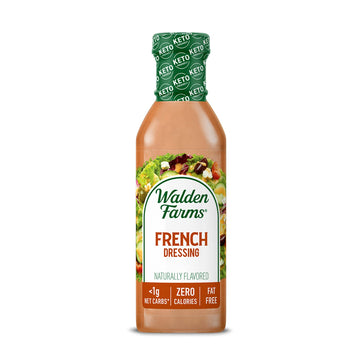 Walden Farms French Dressing 12 oz Bottle, Sweet & Tangy Flavor, Fresh and Delicious, 1g Net Carbs Condiment, Kosher Certified, 