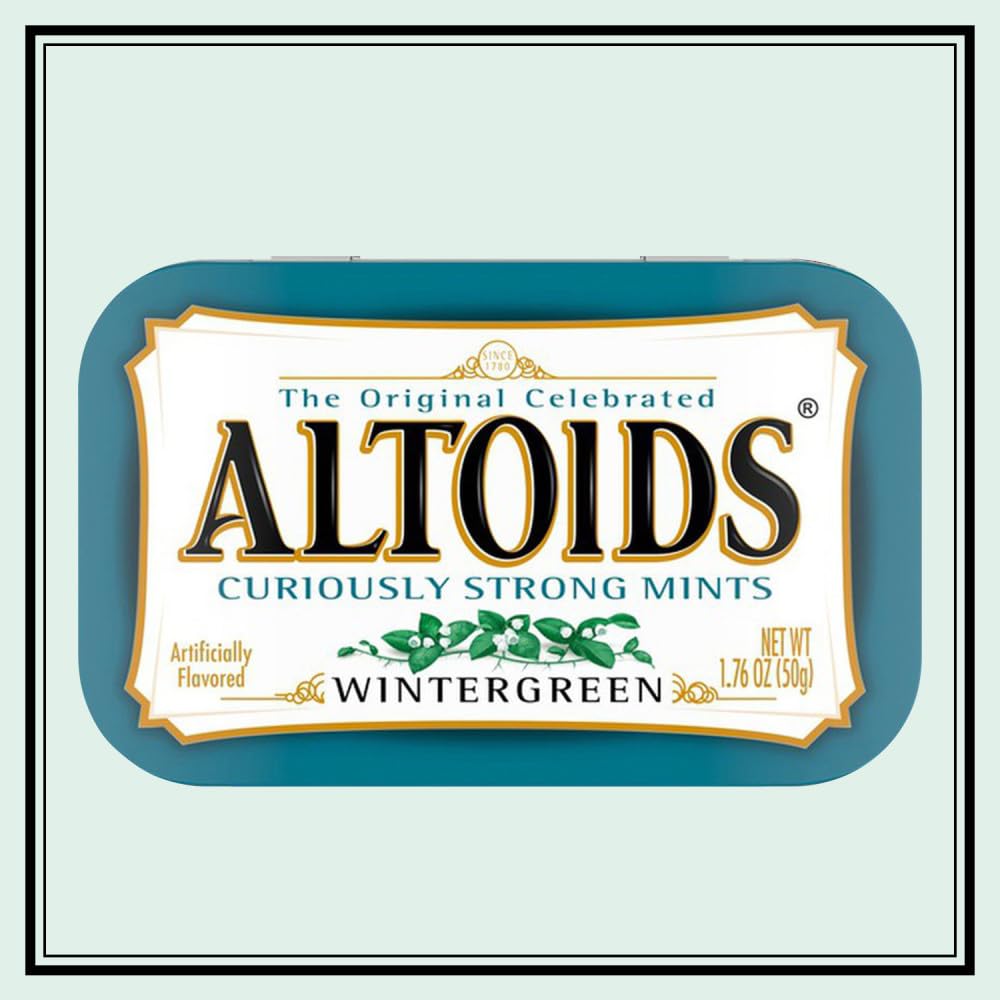 Altoids Classic Wintergreen Breath Mints, 1.76 Ounce - 6 Count (Pack Of 2)