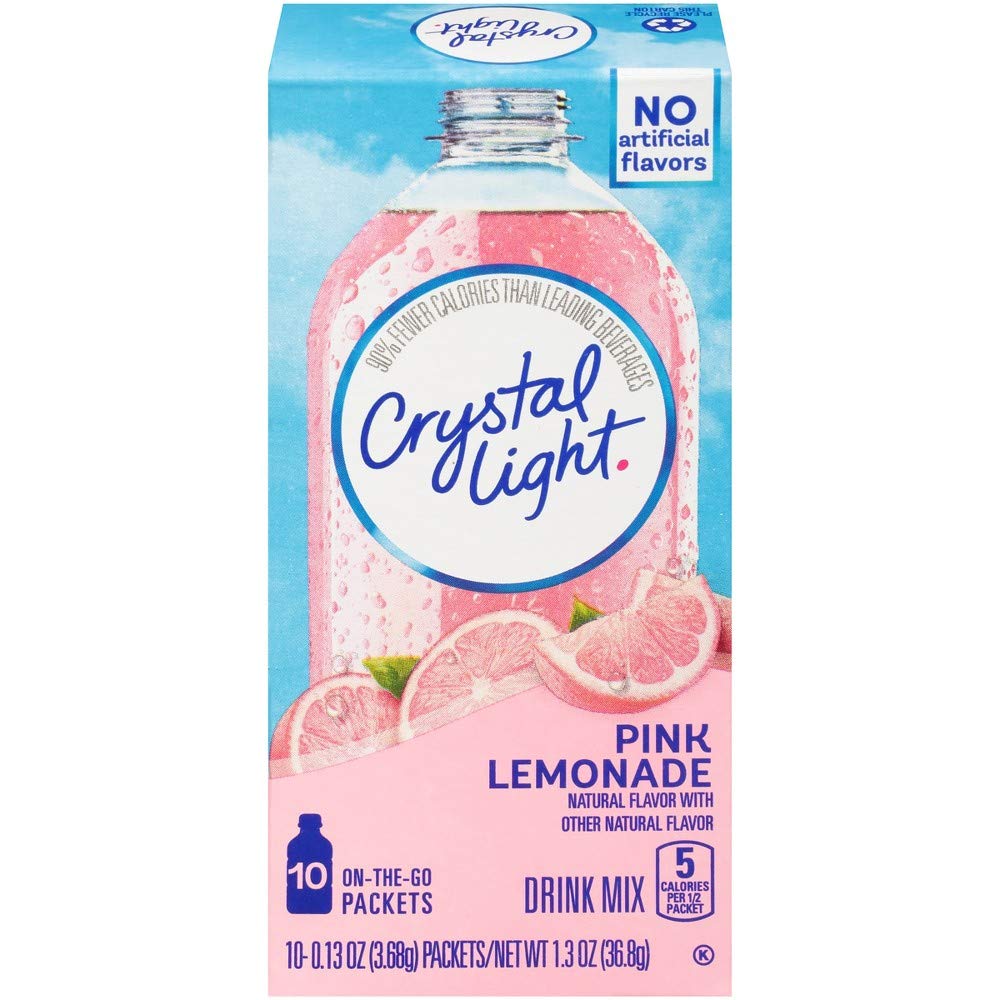 Crystal Light On The Go Pink Lemonade Drink Mix, 10ct