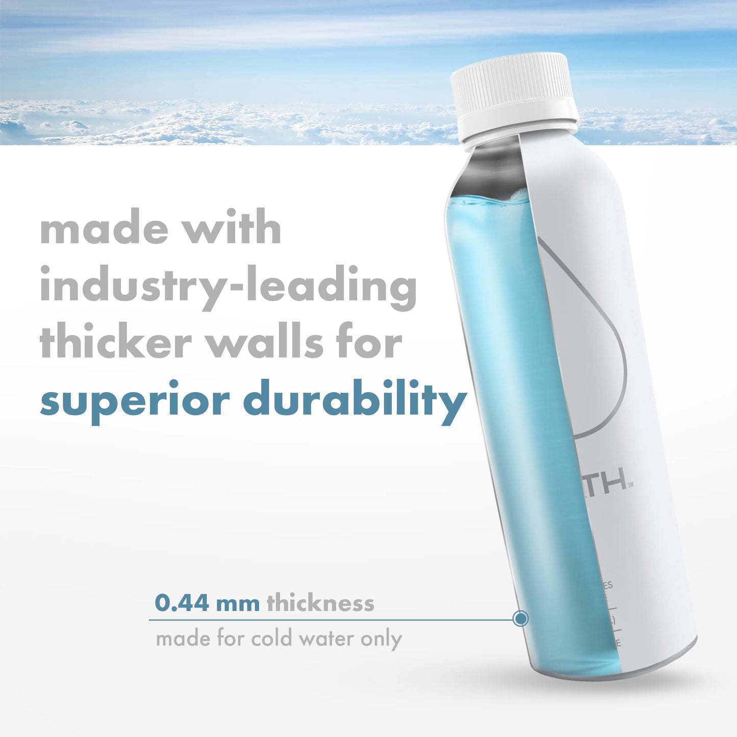 PATHWATER Ultra-Purified Bottled Water, BPA-Free, Reusable Aluminum Bottle, 25 fl oz, Pack of 18