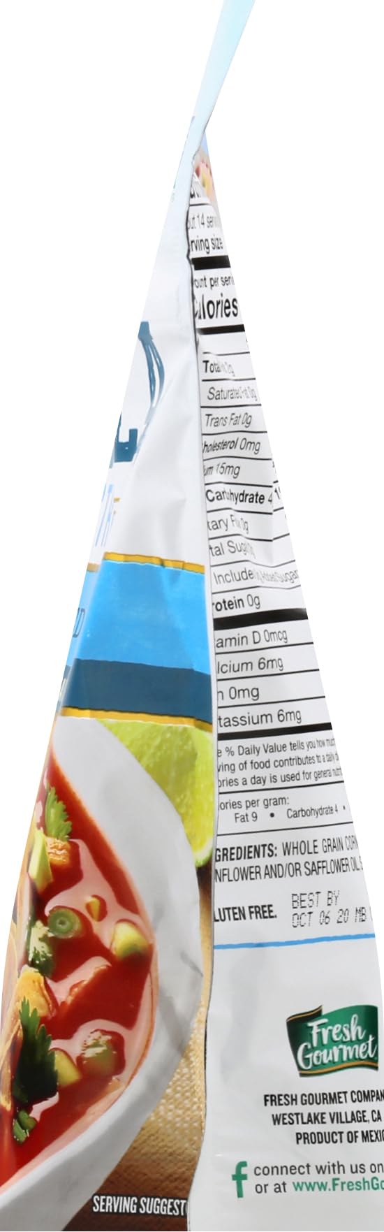 Fresh Gourmet Lightly Salted Tortilla Strips | 3.5 Ounce, Pack Of 9 | Low Carb | Crunchy Snack And Salad Topper
