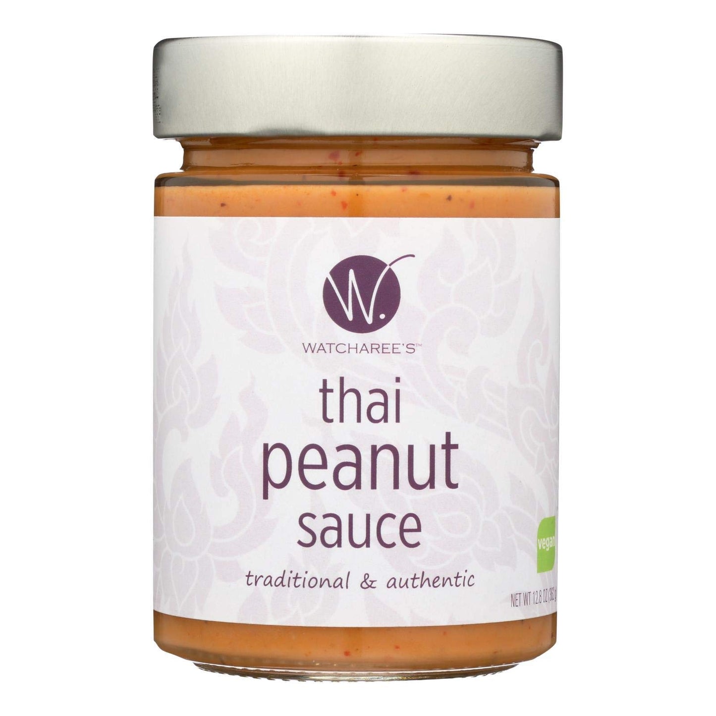 Watcharees Sauce Thai Peanut Pack Of 6 Size 12.8 Oz - No Artificial Ingredients Dairy Free Vegan Yeast Free
