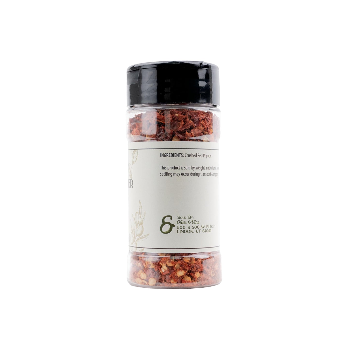 Olive & Vine Red Pepper Flakes, Spicy Heat, Seasoning For Pizza, Pasta, And Soups, Rich Tradition, Authentic Taste, For Global Recipes (1.2 Ounce)