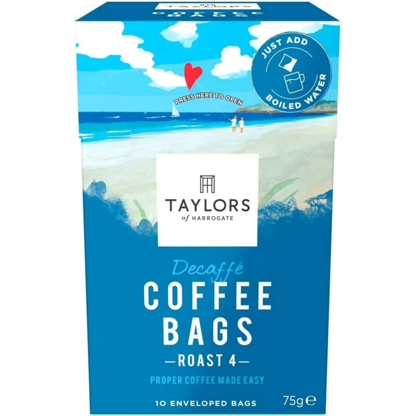 Taylors Of Harrogate Decaffe Coffee Bags - 10 Enveloped Bags (Pack Of 3, Total Of 30 Coffee Bags)