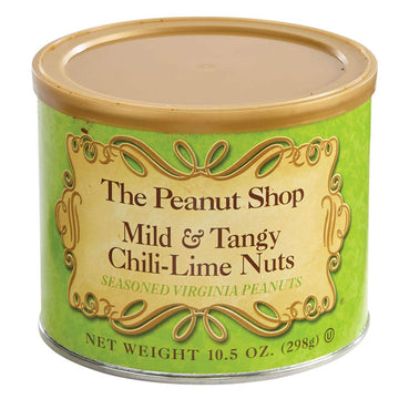 The Peanut Shop Of Williamsburg Seasoned Virginia Peanuts, Chili Lime Spiced Lime Peanuts (10.5 Ounce) Williamsburg Peanuts, Spicy Peanuts Virginia Peanuts Lightly Salted