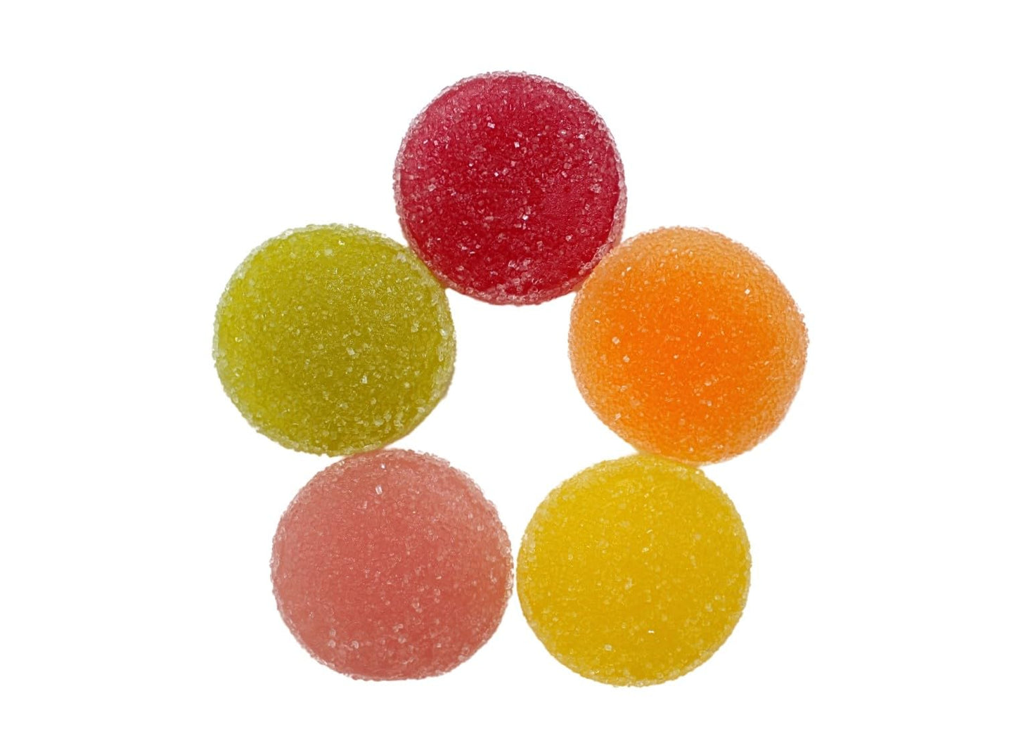 Bright Sunkiss Fruit Gems  Individually Wrapped Sugar Dusted Soft Gel Candy  Fruit Slice Flavored Jelly Gummies by Queen City Candy Cave (1 Pound)