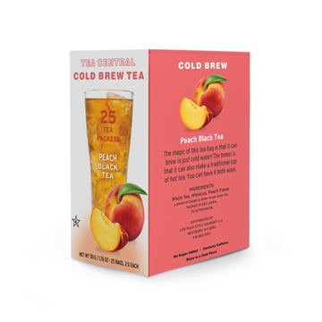 Life Plus Style Gourmet TEA CENTRAL Peach Black Tea Organic Ceylon Black Tea Refreshing Tea Beverages Natural Flavored Cold Brew