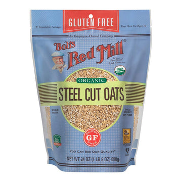 Bob'S Red Mill Gluten Free Organic Steel Cut Oats, 24Oz (Pack Of 1) - Non Gmo, Whole Grain, Vegan, Kosher