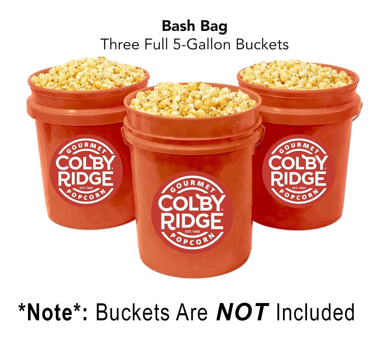Colby Ridge Kettle Corn Gourmet Craft Popped Gluten Free Popcorn Bulk Sized Large Gift Bash Bags (Bulk 18 Gal. 288 Cups.) (Kettl