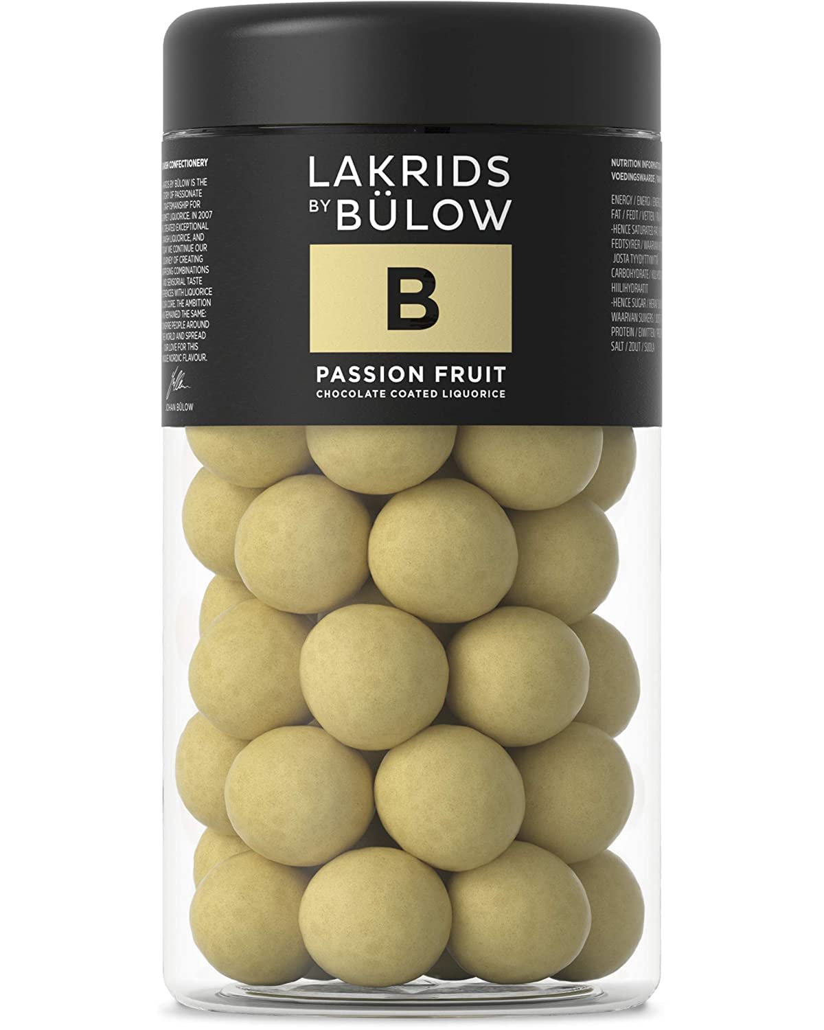 Lakrids By Blow - B - Passion Fruit - 10.41 Oz - Chocolate Coated Gourmet Licorice - Authentic Scandinavian Candy Produced In De