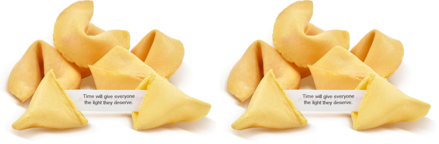 Soeos Fortune Cookies, Fortune Cookies Individually Wrapped Bulk, Approx 50 Cookies, Individually Packed Crisp Cookies with Fun,