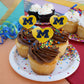 GRAPHICS & MORE Cupcake Picks Set of 6, Heart Design, Acrylic, One Size, University of Michigan