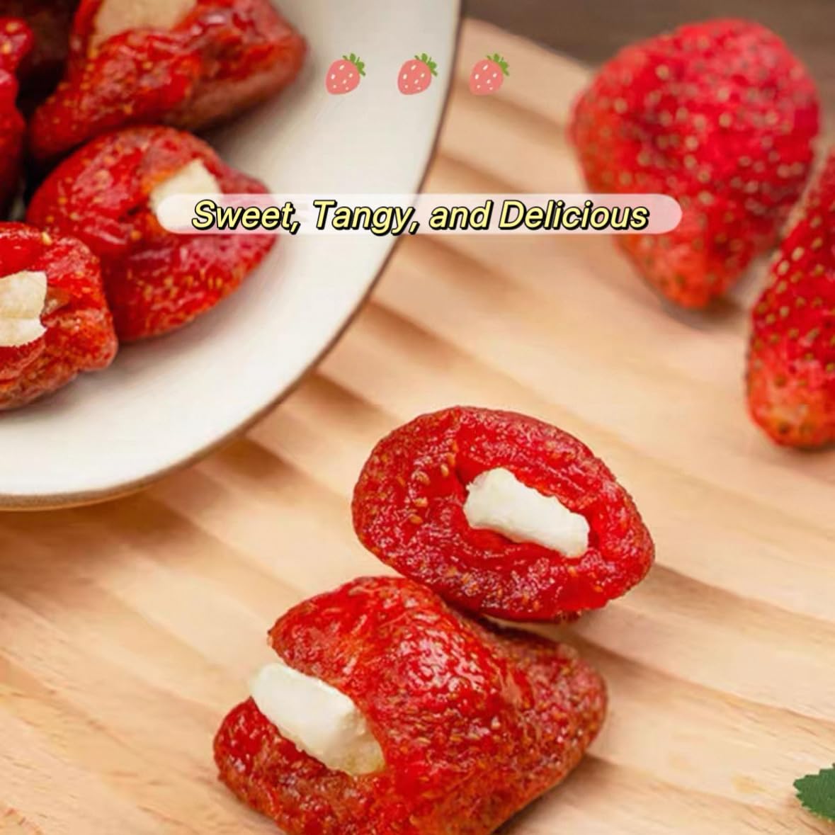 Strawberry & Pomelo Peel Dried Fruit Snack - Sweet & Tangy Treat, Citrus Aroma, Individually Packed, Great for Sharing, Travel,