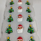 Edible Christmas Sprinkles For Cake Decorating, Edible Santa Claus Christmas Tree Cupcake Toppers For Cake, Cookies, Cupcakes, Baking, Ice Cream Desserts Supplies