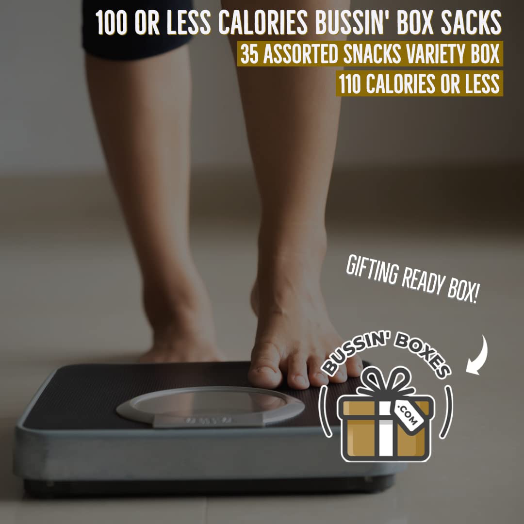 Bussin Boxes Low Calorie Snacks - Healthy 100 Calorie Pack, 35 Count, 1 Ounce Each