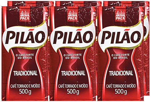 Coffee Rost And Ground - Caf   Torrado E Mo  Do - Pilao, 1.1 Pound (Pack Of 6)