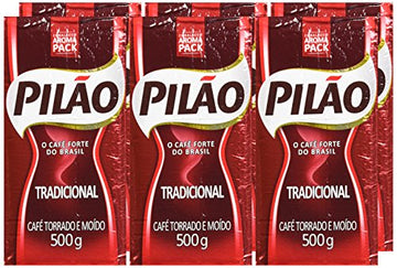 Coffee Rost And Ground - Caf   Torrado E Mo  Do - Pilao, 1.1 Pound (Pack Of 6)