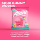 Alani Gummis Sour Gummy Worms Low Sugar Gummy Candy (6G) | 90 Calories per Bag | On-The-Go Snacks | Gluten Free | 6G of Fiber |