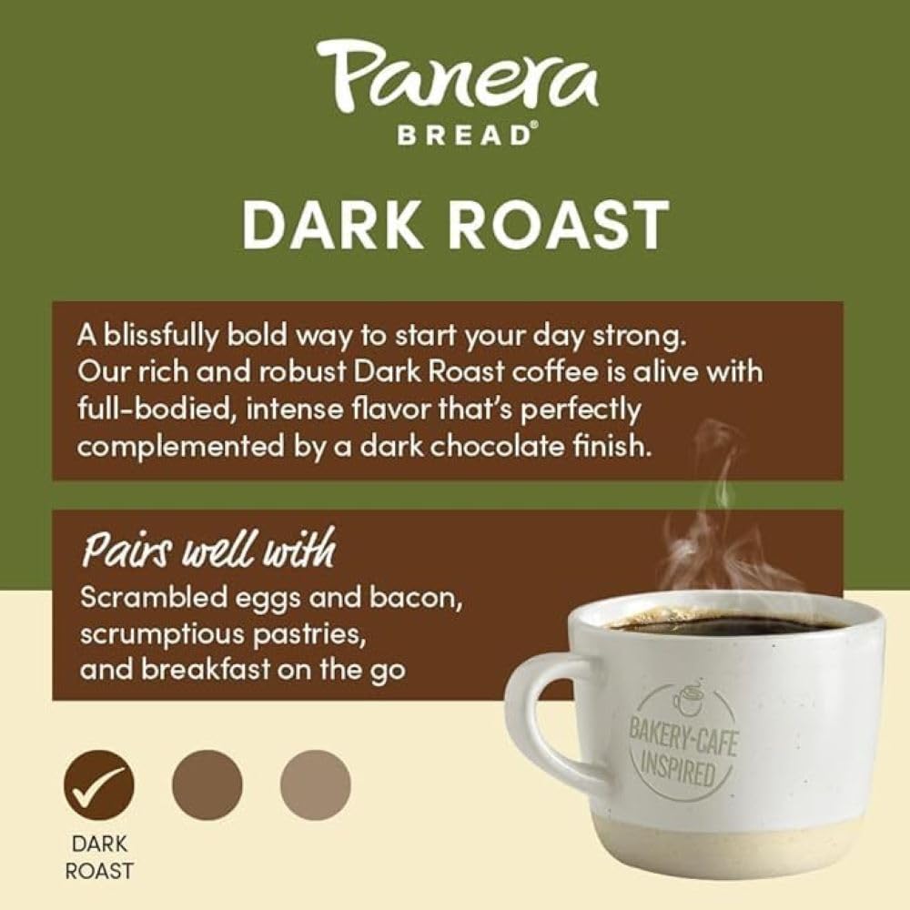 Panera KCUP Dark Roast Coffee Pods, 10 Count (1 Pack of 10)