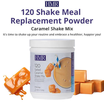 HMR 120 Shake Meal Replacement Powder | Salted Caramel Shake Mix to Support Healthy Weight Loss | 12g of Protein | Nutritional D