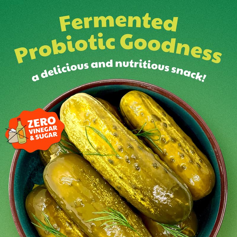 Olive My Pickle Fermented Dill Pickles - 96 Ounces | 3 Pack Bundle Of Probiotic Pickles Kosher Dill And Brine With Digestive Enz