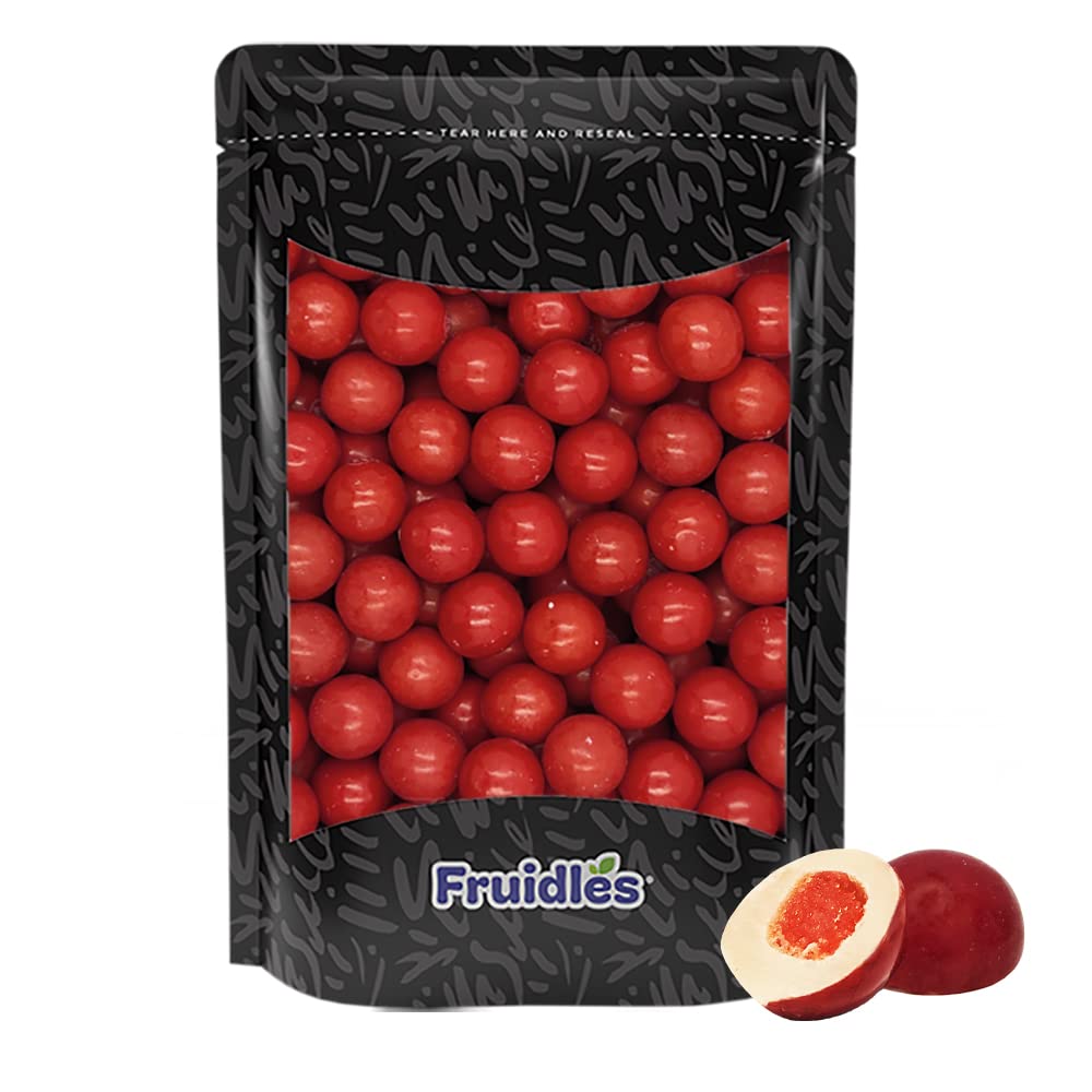 Fruidles Very Cherry Sour Filled Gum Balls Fruit Flavored, Candy Buffet Treats, Machine Size Refills, Kosher Certified Parve, 1 