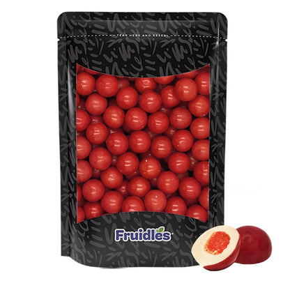 Fruidles Very Cherry Sour Filled Gum Balls Fruit Flavored, Candy Buffet Treats, Machine Size Refills, Kosher Certified Parve, 1 