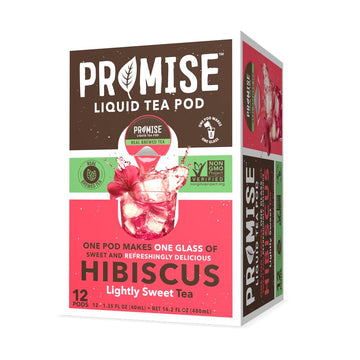 Promise Tea Single Serve Liquid Tea Concentrate Pods By Java House, Peel And Pour (Pack Of 12, Hibiscus)