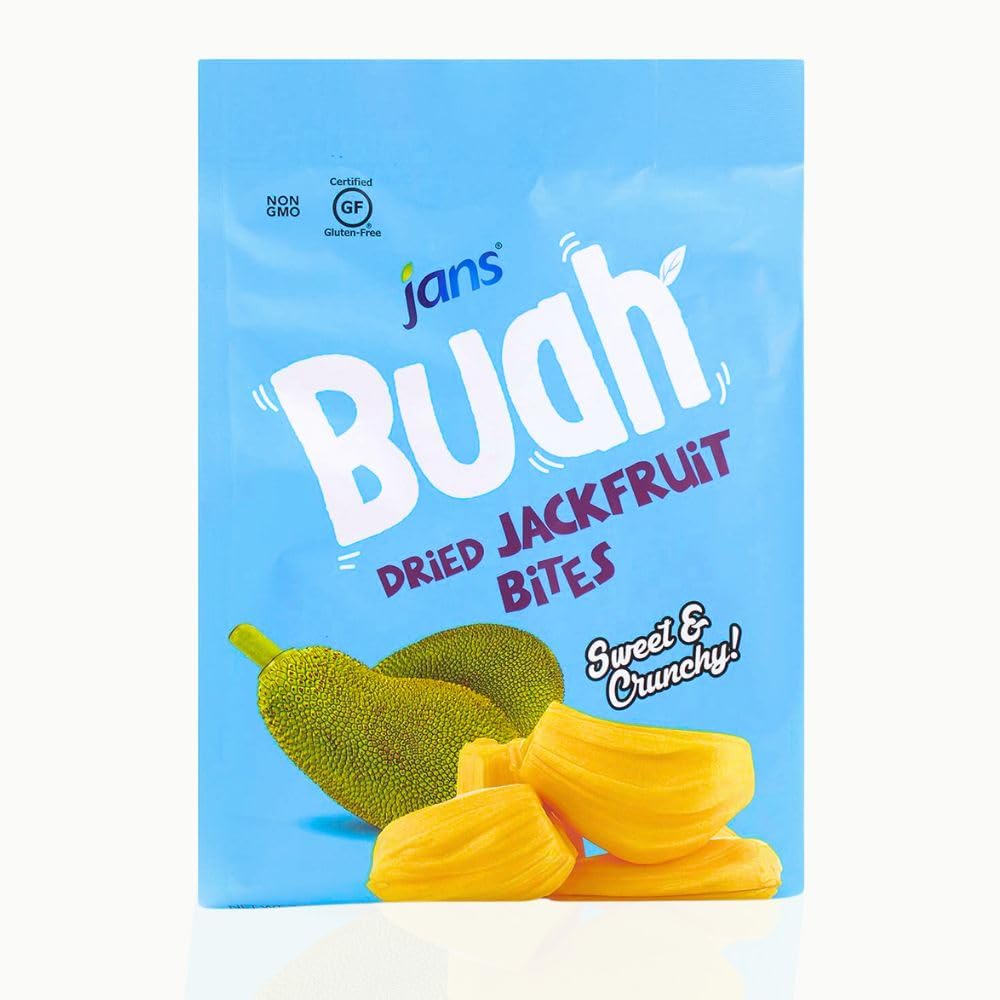 Jan'S Buah Dried Jackfruit Bites - Experience Real Fruit, Gluten-Free, Sweet & Crunchy, Ready-To-Eat, Perfect For Anytime Snacki