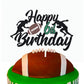 Happy 6Th Birthday Football Cake Topper 6Th Birthday Party Decorationssix Years Old Rugby Player Scene Cake Decoration For Kids