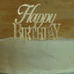 All About Details Happy Birthday Cake Topper,1Pc, Birthday Cake Topper, Party Decor, Glitter Topper (Gold)