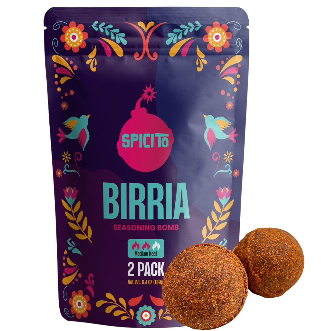 Spicito - Birria  S - 2 Pack - Just Add Water, Meat, & One Spicito Birria  - Hassle-Free Cooking - Authentic Spices - Slow Cooker - Pressure Cooker - Flavor - Seasoning   - Spice