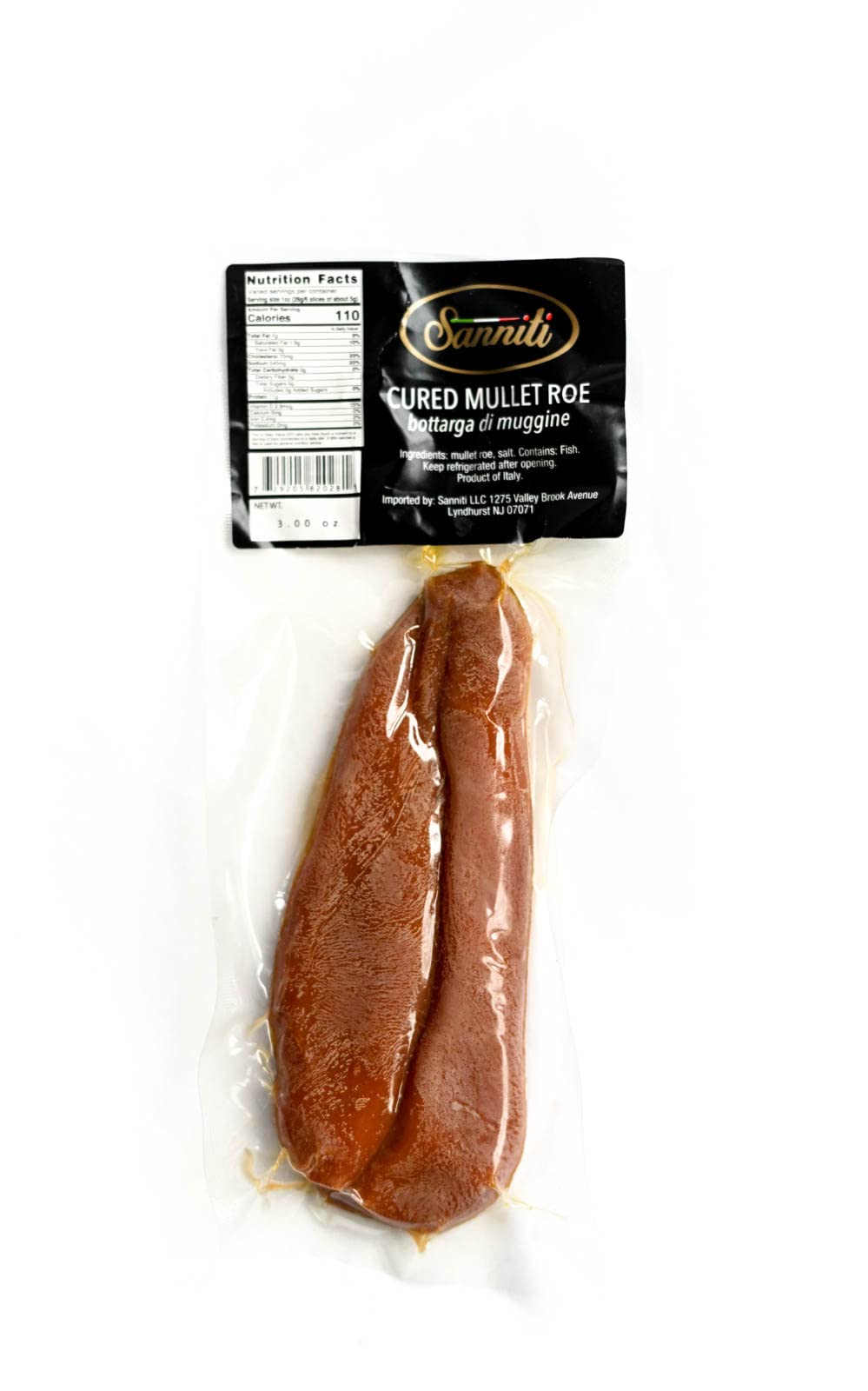Sanniti Bottarga Cured Mullet Roe  3.53 oz