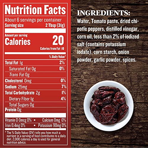 Embasa Chipotle Peppers in Adobo Sauce, 7 Oz Can, Pack of 12, Model 07840