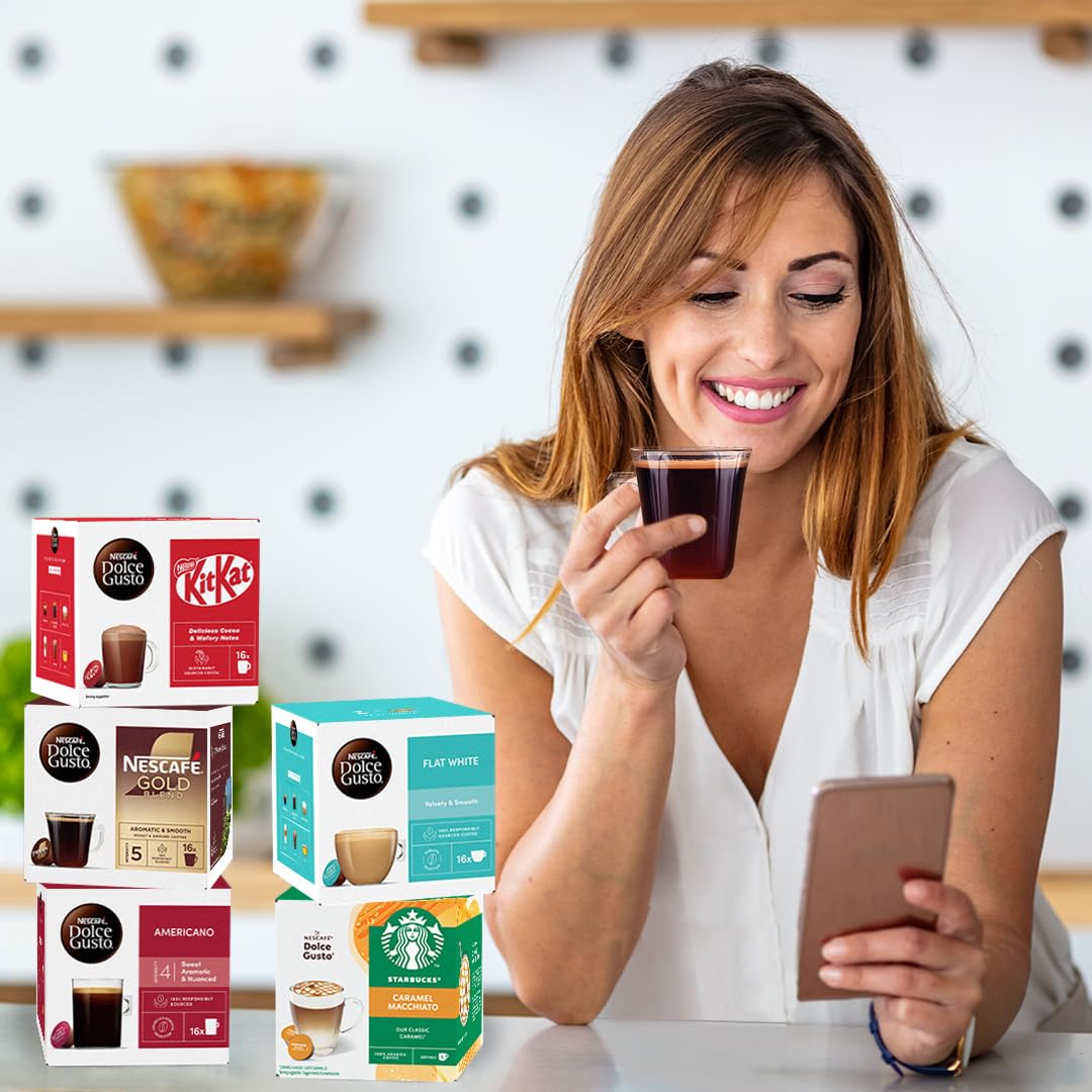Nescaf? Dolce Gusto Caf? Au Lait (Pack Of 3, Total 48 Capsules)