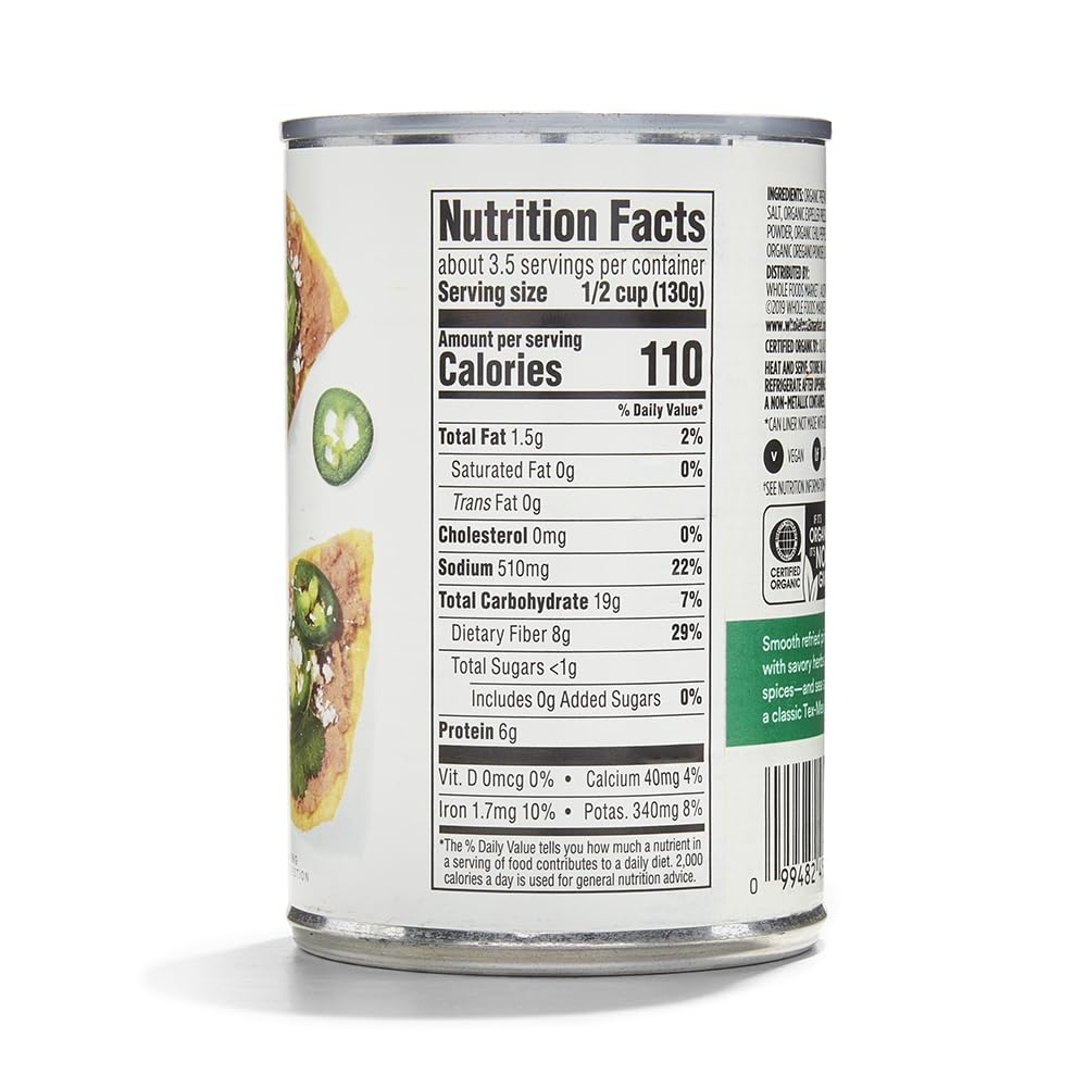 365 Everyday Value, Organic Refried Pinto Beans, 16 oz