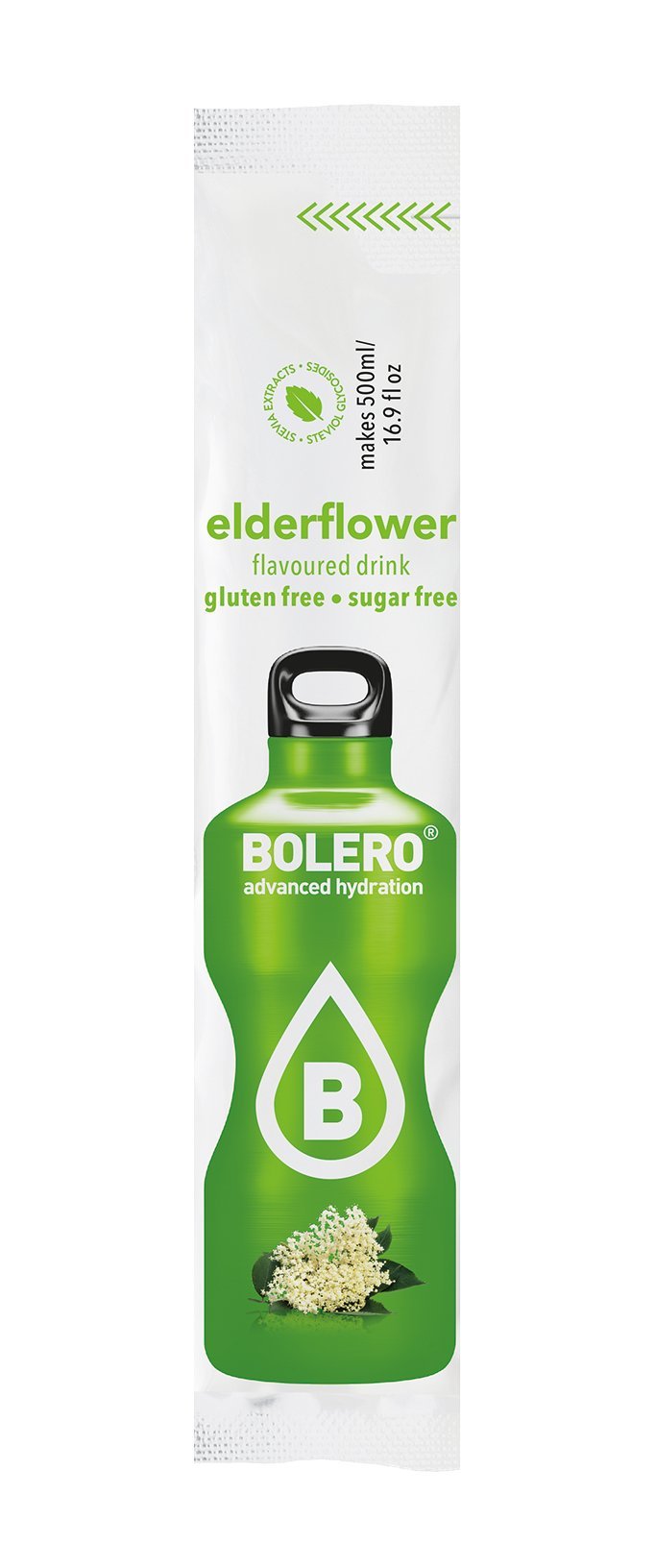 Bolero- Sugar Free Drink Mix Packets Elderflower Fruit Flavors | Powdered Flavored Water Packets | 36 Singles Sticks On The Go P