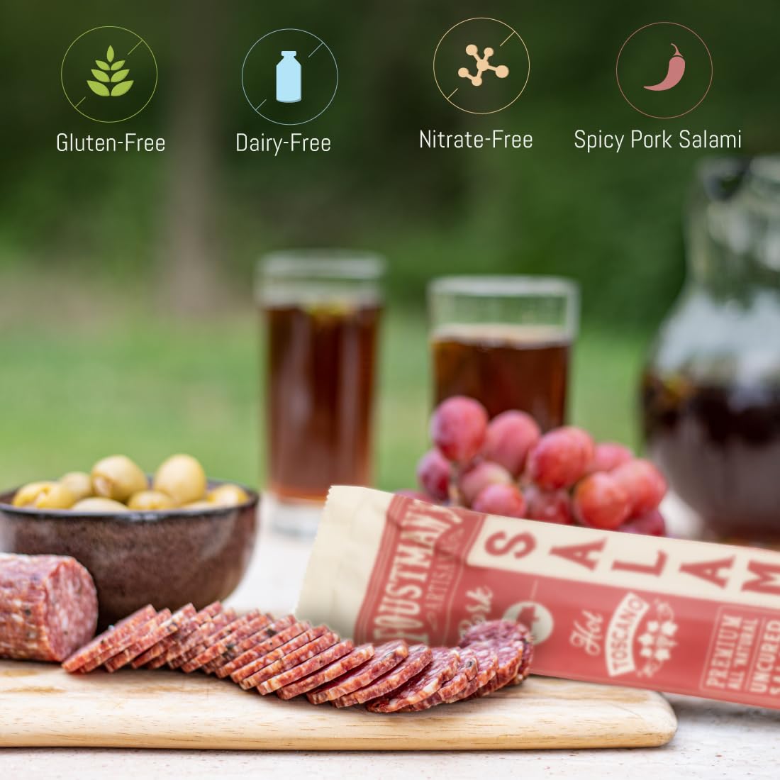 Foustmans Artisanal Salami Nitrate-Free Naturally Cured (Pack Of 3) (Hot Toscano)