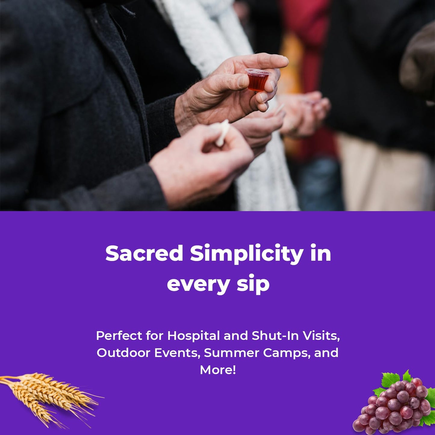 Kingdom Prefilled Communion Cups With Wafers - 30 Count