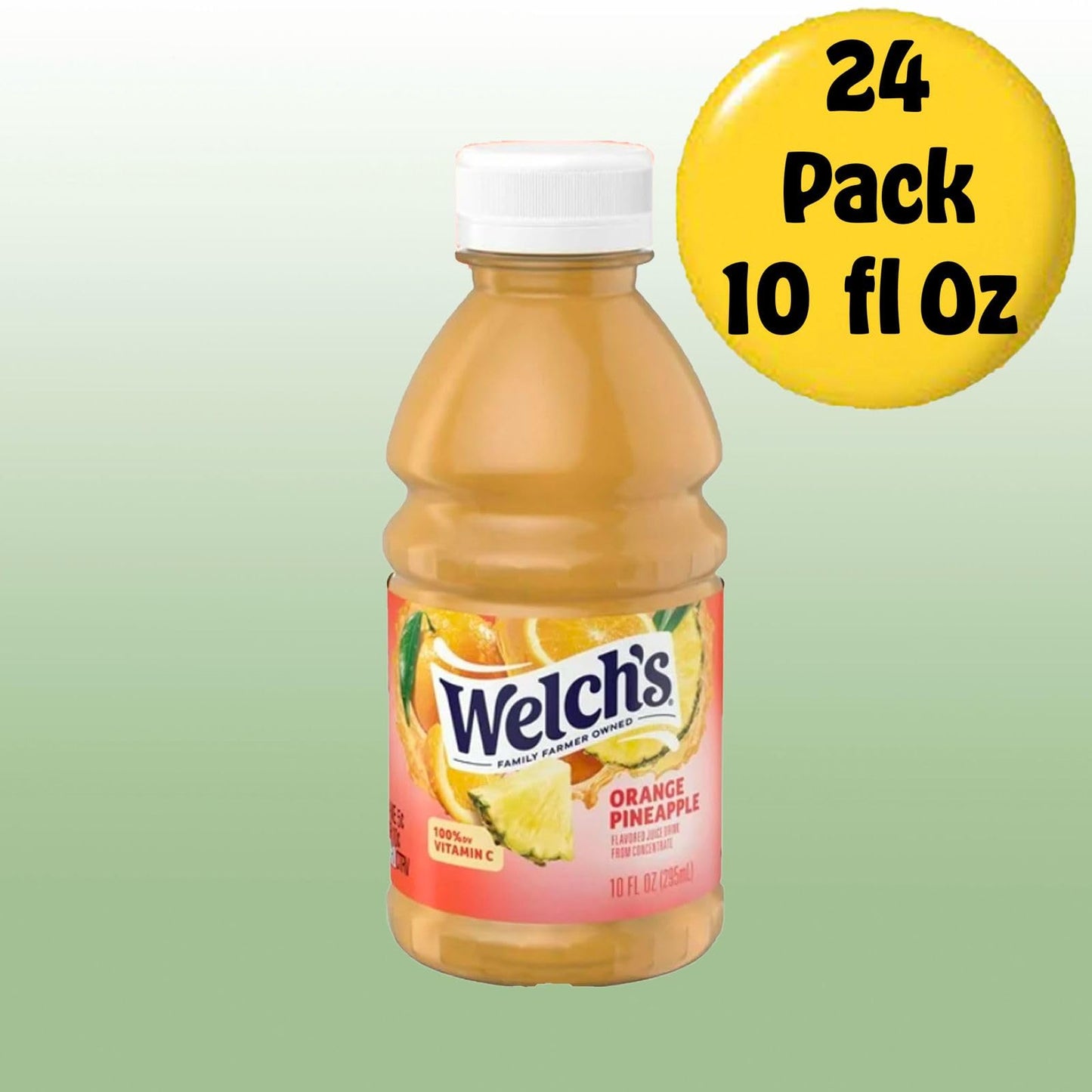 Fruit Juice Orange Pineapple Drink 10 fl oz Plastic Bottles 24 Pack