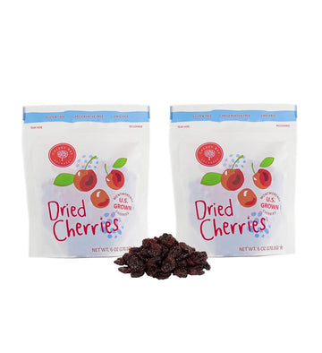Cherry Bay Orchards - Dried Montmorency Tart Cherries - Pack of Two 6oz Bags (Total 12oz) - 100% Domestic, Natural, Kosher Certi